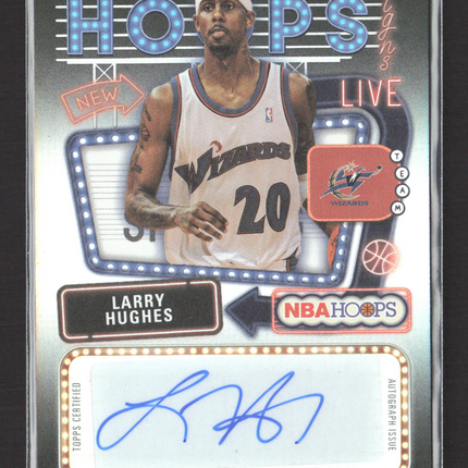 2026 Topps Hoops Basketball Hoops Signs Larry Hughes #HS-LHU Auto