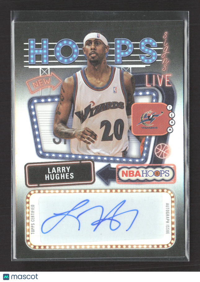 2026 Topps Hoops Basketball Hoops Signs Larry Hughes #HS-LHU Auto