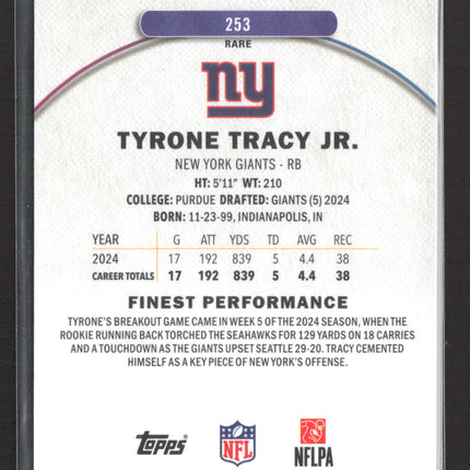 2025 Topps Finest Tyrone Tracy Jr. #253 Rare
