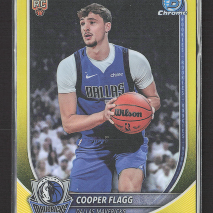 2025 Topps Bowman Chrome Cooper Flagg #BCV-1 Yellow RC 22/75