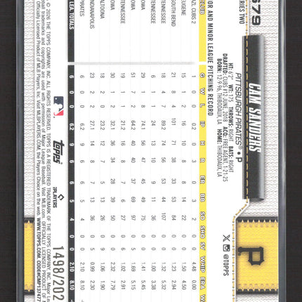 2026 Topps Series Two Cam Sanders #679 Gold RC /2026