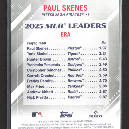 2026 Topps MLB Leaders Paul Skenes #CN-24