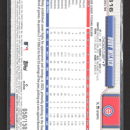 2026 Topps Series Two Hoby Milner #616 Blue Border /150