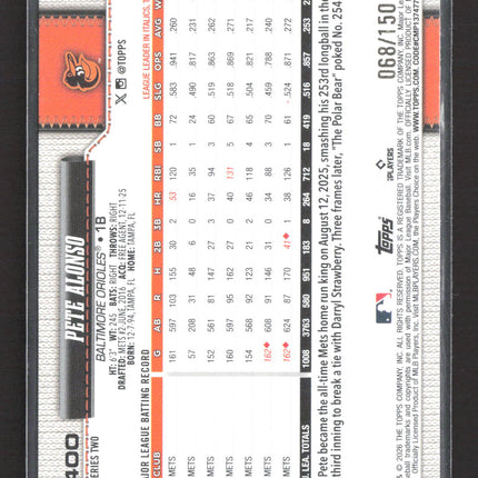 2026 Topps Series Two Pete Alonso #400 Blue /150