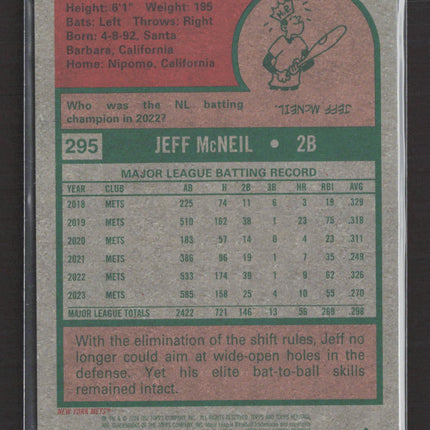 2024 Topps Heritage Jeff McNeil #295 Chrome Green 051/699