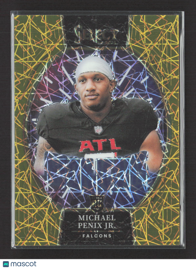 2025 Panini Select Neon Icons Prizm Michael Penix Jr. #10 Gold 09/10