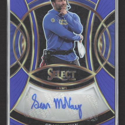 2025 Panini Select Prizm Sean McVay #SP-SMY Blue 144/149 Auto