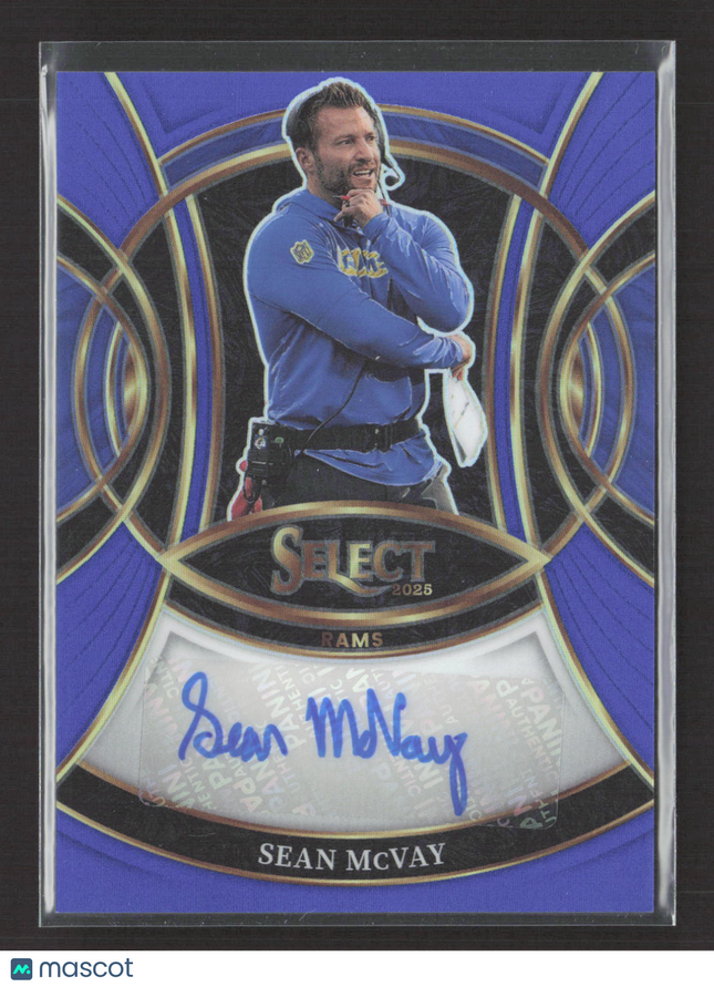 2025 Panini Select Prizm Sean McVay #SP-SMY Blue 144/149 Auto
