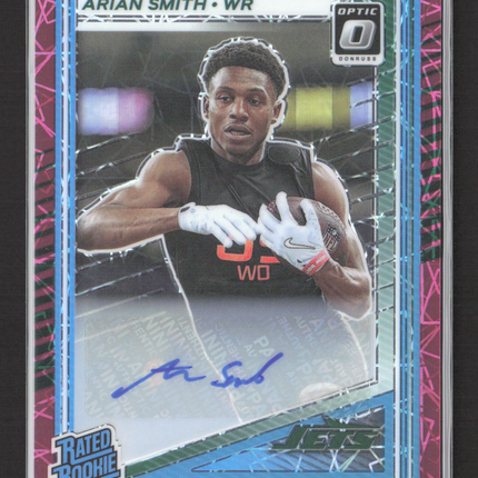 2025 Panini Donruss Optic Prizm Arian Smith #285 Pink Velocity 33/75 Auto
