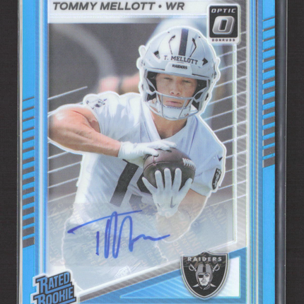 2025 Panini Donruss Optic Tommy Mellott #299 Blue 157/299 Auto
