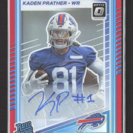 2025 Panini Donruss Optic Kaden Prather #291 Red 60/99 Auto