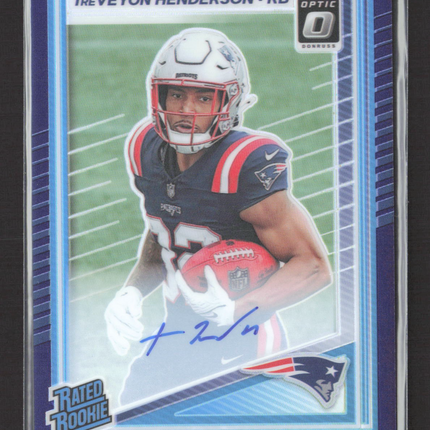 2025 Panini Donruss Optic Prizm TreVeyon Henderson #248 Purple 21/50 Auto