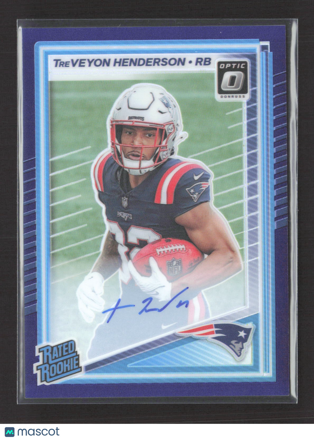 2025 Panini Donruss Optic Prizm TreVeyon Henderson #248 Purple 21/50 Auto