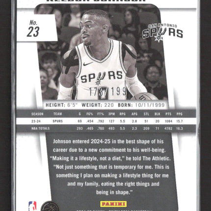 2025 Panini Prizm Deca Keldon Johnson #23 Red /199