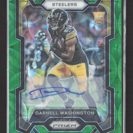 2023 Panini Prizm Darnell Washington #384 Green Scope 71/75 RC Auto