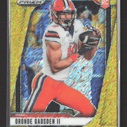 2025 Panini Prizm Draft Picks Oronde Gadsden II #117 Gold Shimmer RC 15/15