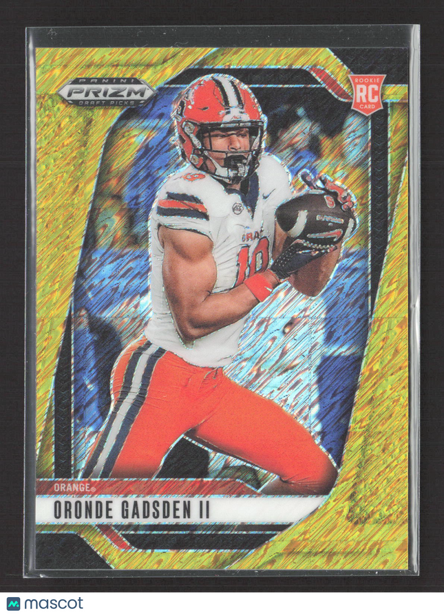 2025 Panini Prizm Draft Picks Oronde Gadsden II #117 Gold Shimmer RC 15/15