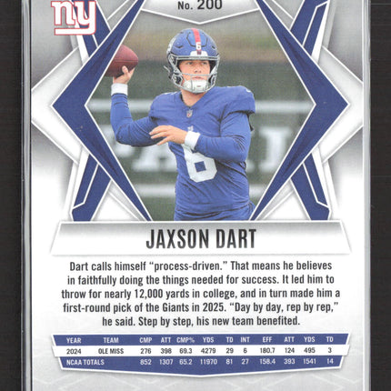 2025 Panini Phoenix Football Jaxson Dart #200 RC Silver