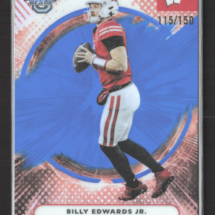2025 Topps Bowman's Best University Billy Edwards Jr. #18 Blue Refractor 115/150