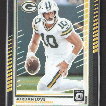 2025 Panini Donruss Optic Prizm Jordan Love #177 02/25 Black pandora