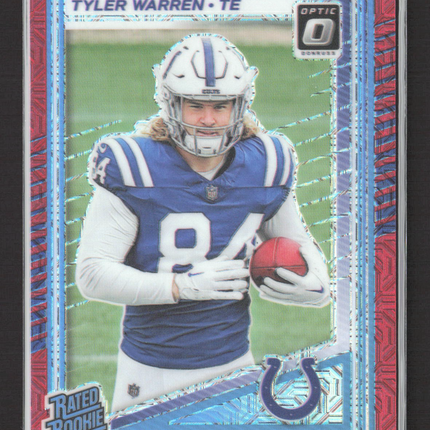 2025 Panini Donruss Optic Tyler Warren #234 Red Mojo