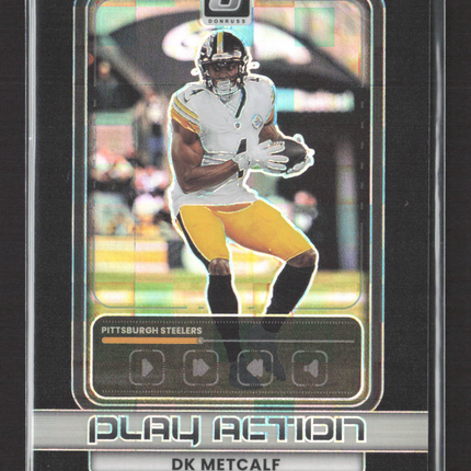2025 Panini Donruss Optic Prizm Play Action DK Metcalf #15 130/149 Black Pandora