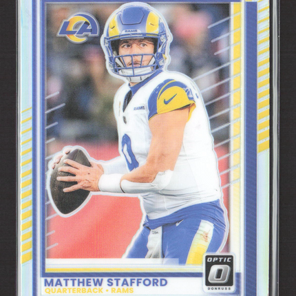 2025 Panini Donruss Optic Prizm Matthew Stafford #198 holo
