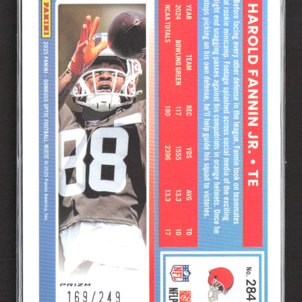 2025 Panini Donruss Optic Harold Fannin Jr. #284 Blue 169/249