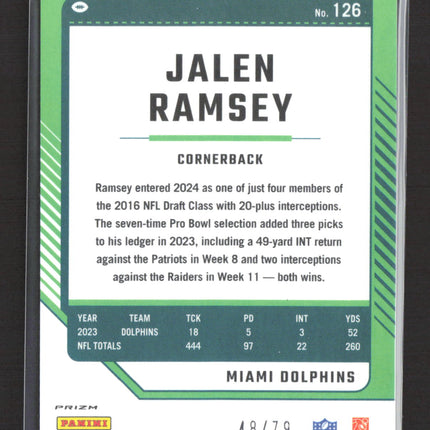 2024 Panini Donruss Optic Prizm Jalen Ramsey #126 Orange Scope 48/79