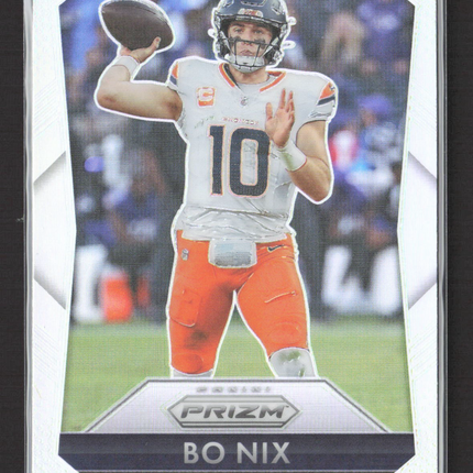 2025 Panini Prizm Bo Nix #6 Throwback Silver