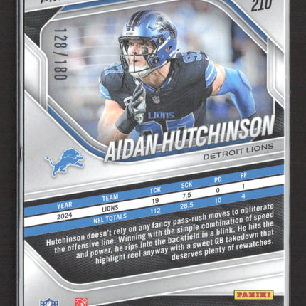 2025 Panini Prizm Football Aidan Hutchinson #210 Pigskin /180