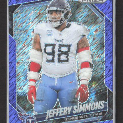 2025 Panini Prizm Jeffery Simmons #268 Blue Shimmer /25