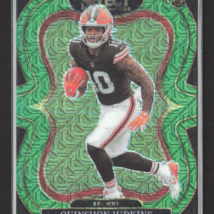 2025 Panini Select Football Suite Level Quinshon Judkins #356 Green Prizm RC 1/5