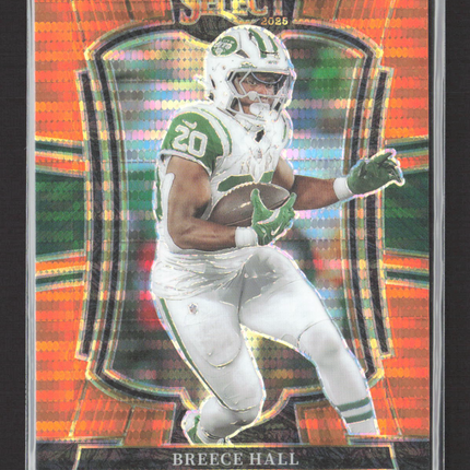 2026 Panini Select Prizm Breece Hall #175 Orange Pulsar /7