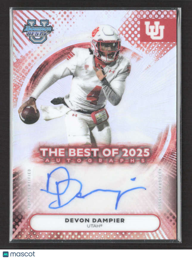 2025 Topps Bowman University Best Football Devon Dampier #BOA-DD Auto