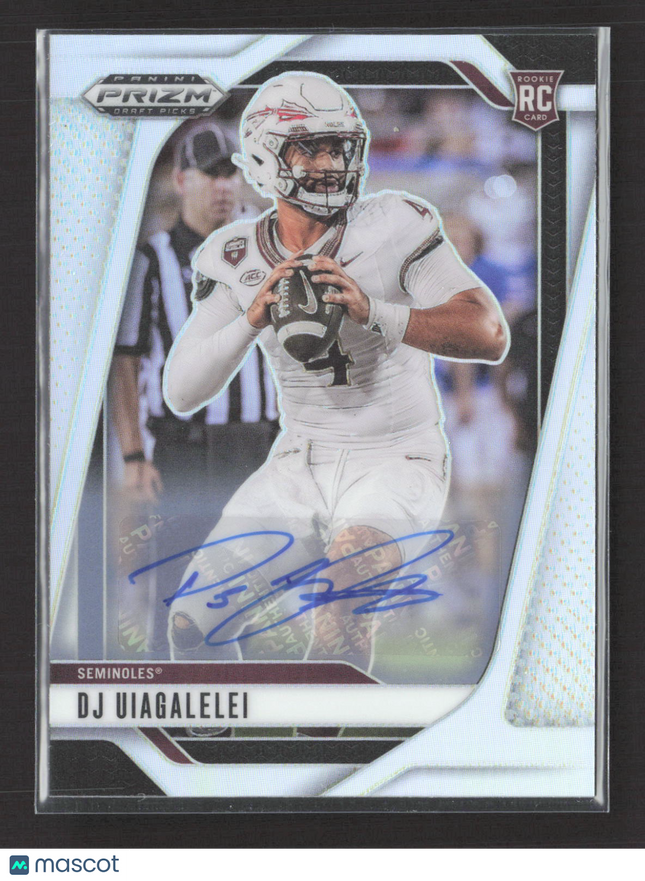 2025 Panini Prizm Draft Picks DJ Uiagalelei #34 RC Auto Silver