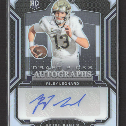 2025 Panini Prizm Draft Picks Riley Leonard #DPA-RLD RC Auto