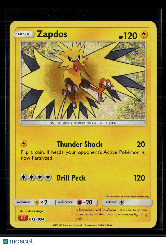 Pokemon 2023 Classic Collection Zapdos #12/34