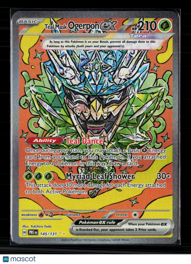 Pokemon 2025 Scarlet & Violet White Flare Teal Mask Ogerpon EX SAR #145/131