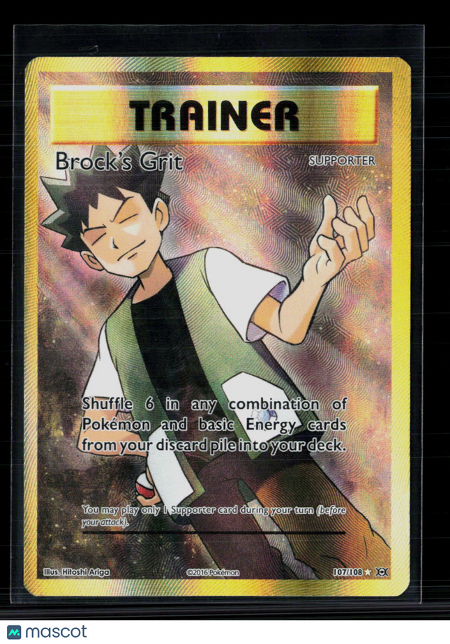 Pokemon 2016 Evolutions Brock's Grit FA #107/108