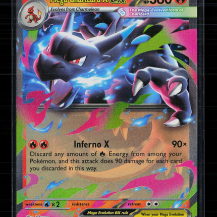 Pokemon 2025 Mega Evolution – Phantasmal Flames Mega Charizard X EX RR #13/94