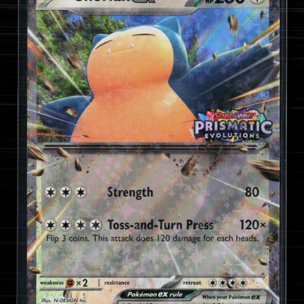 Pokemon 2025 Prismatic Evolutions Snorlax EX RR #76/131 Stamped