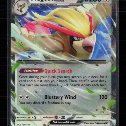 Pokemon 2023 Obsidian Flames Pidgeot EX RR #164/197