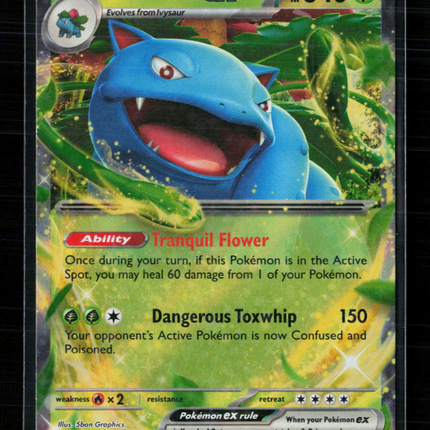 Pokemon 2023 Scarlet & Violet 151 Venusaur EX RR #3/165