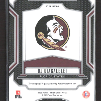 2025 Panini Prizm Draft Picks DJ Uiagalelei #DPA-DJU RC Auto