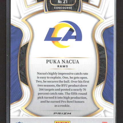 2026 Panini Select Prizm Puka Nacua #21 Concourse Silver