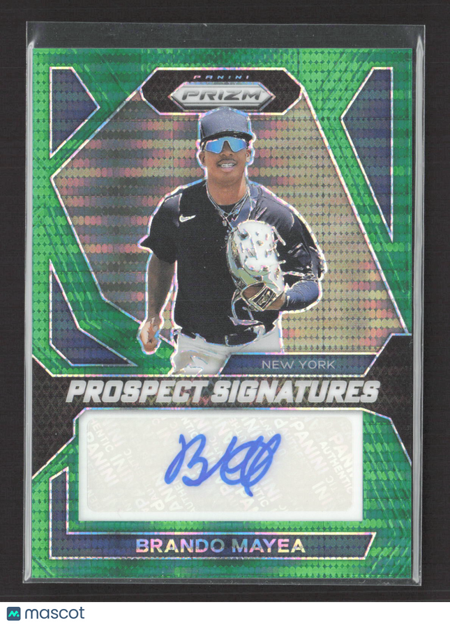 2024 Panini Prizm Baseball Signatures Brando Mayea #PS-BM Green 06/25 Auto