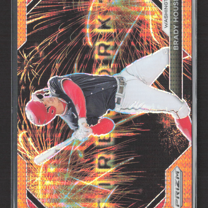 2024 Panini Prizm Baseball Fireworks Brady House #21 Orange /399
