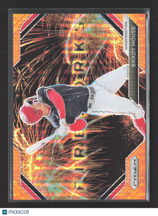 2024 Panini Prizm Baseball Fireworks Brady House #21 Orange /399