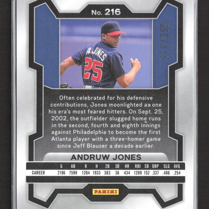2024 Panini Prizm Andruw Jones #216 Orange 111/399